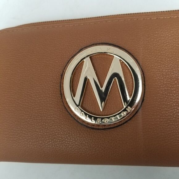 Mia K Collection Brown Faux Leather Wallet - Picture 2 of 14
